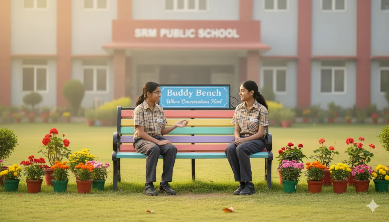 The Buddy Bench, a friendly bench that invites company