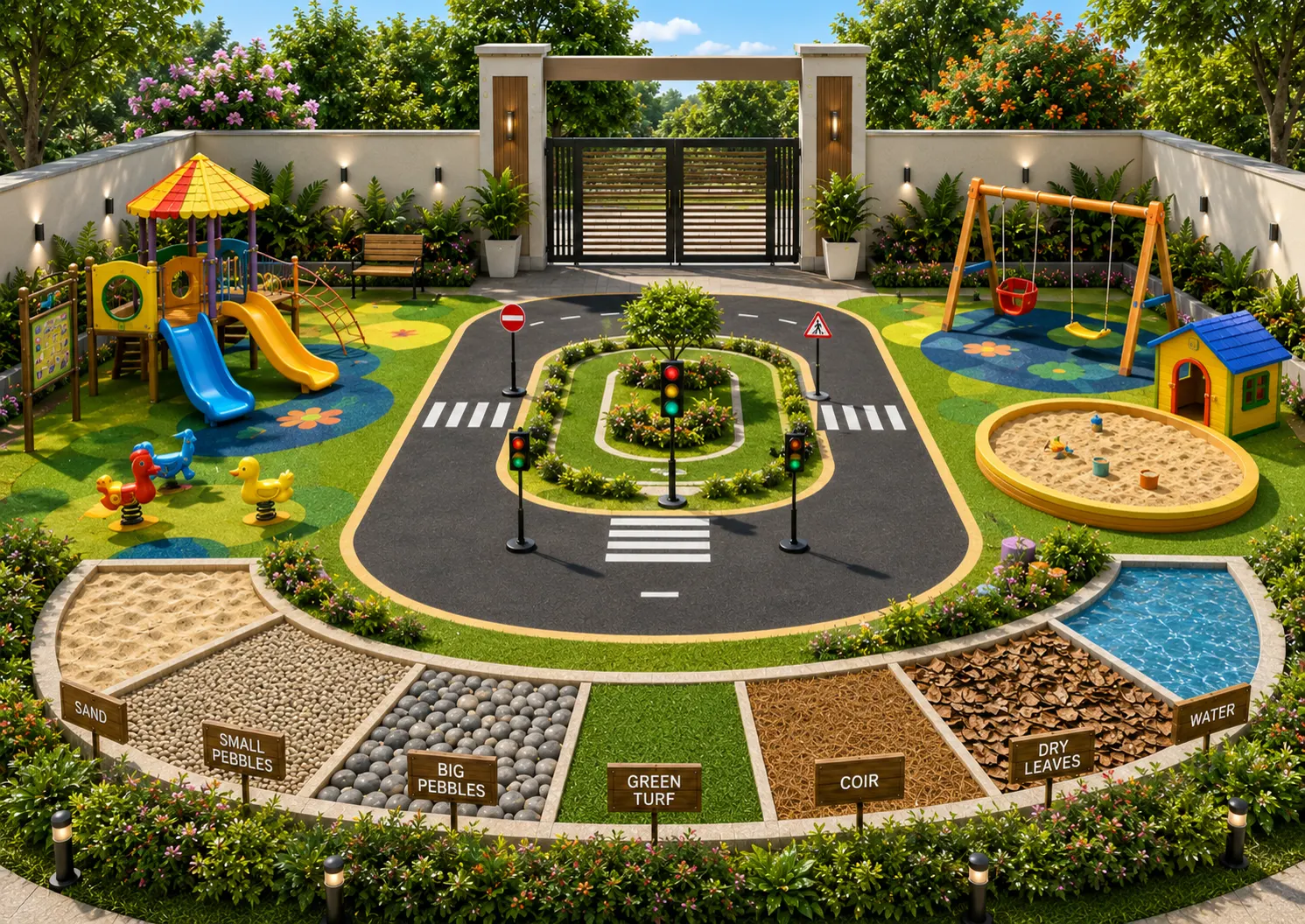 The Outdoor Play Area with traffic park
